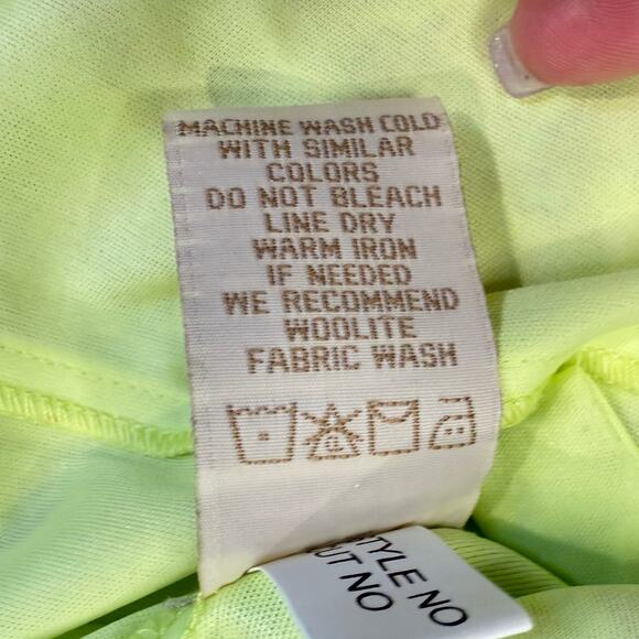 VTG Jonathan Martin Y2k size 6 yellow blue ruffle babydoll wrap dress coquette - Picture 10 of 12